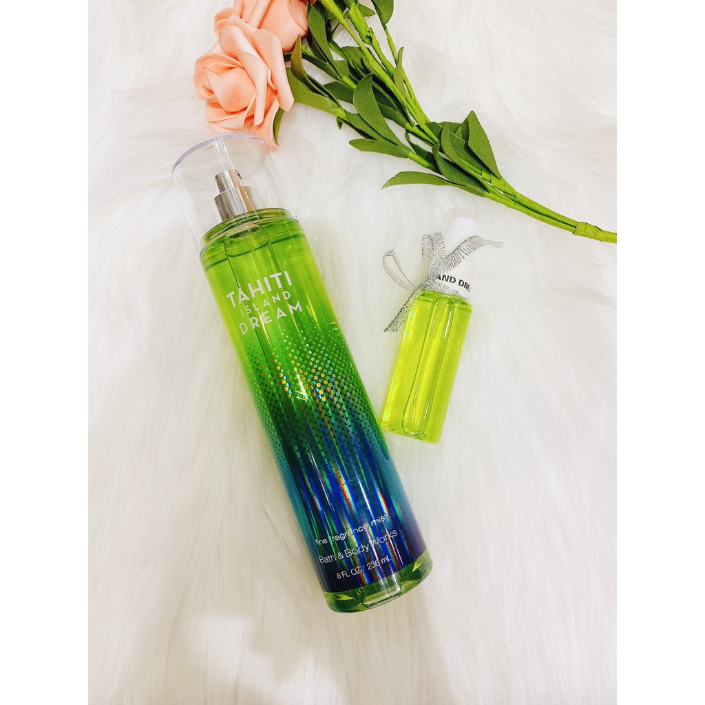( 33ml )Xịt Thơm Mịn Da Lưu Hương Toàn Thân Bath & Body Works - Tahiti Island Dream - 3WICK STORE