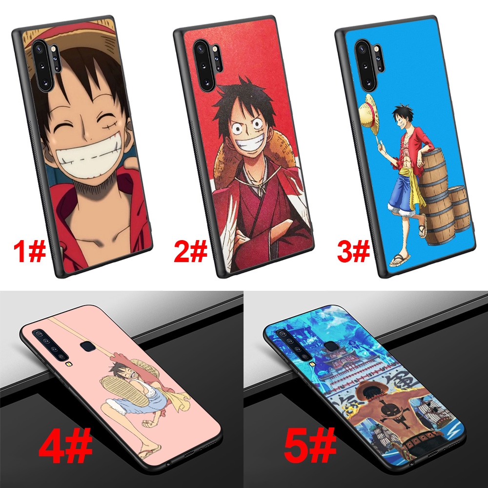 Ốp điện thoại silicone mềm họa tiết One Piece Luffy cho Samsung Galaxy Note 8 9 10 Plus A5 2017 A6 A7 A8 A9 2018 11F
