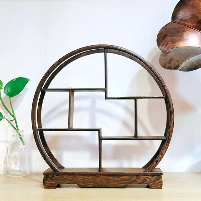 Kệ gỗ mini tròn trang trí phong thủy tphcm
