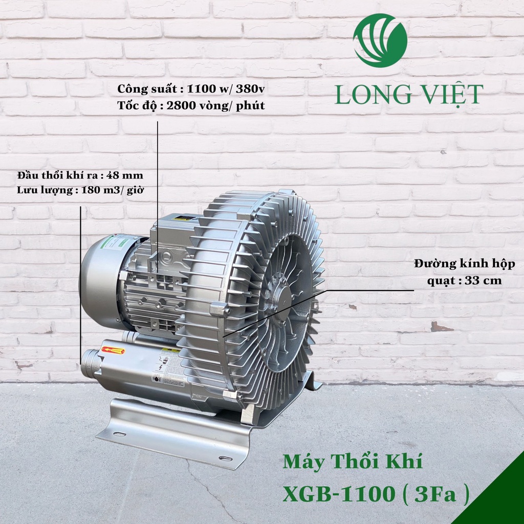 Máy Thổi Khí Con Sò Long Việt XGB-1100W- 3PHA-380V