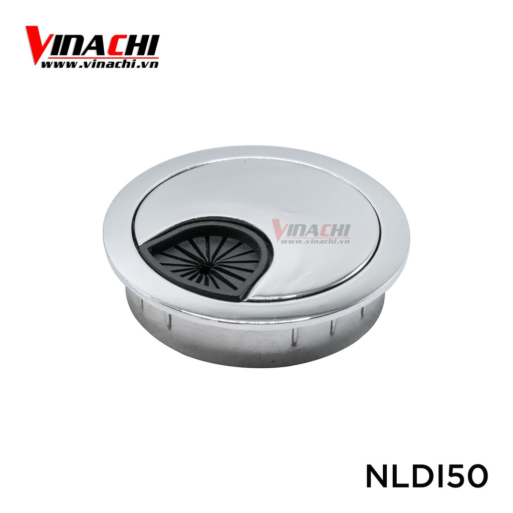 Nắp Luồn Dây Điện Tròn inox - 50mm Nắp Luồn Dây Điện Tròn inox Dùng Trong Bàn Làm Việc