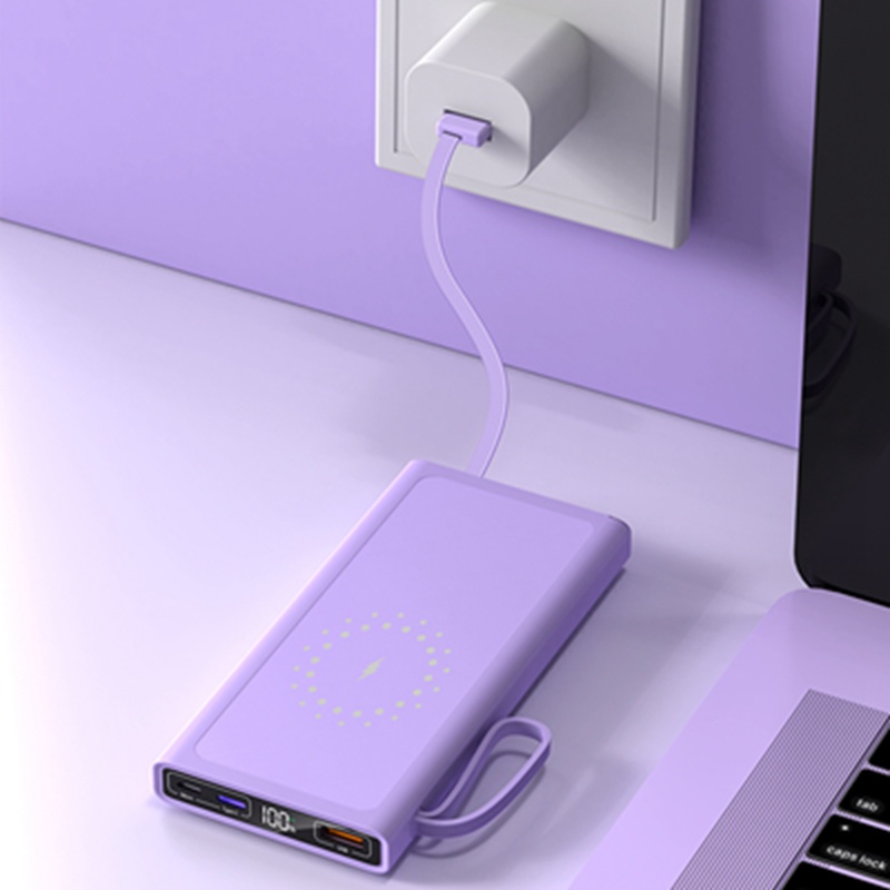 Sạc Dự Phòng YM567 20000mAh Dung Lượng Nhẹ Và Lớn Tích Hợp 4 Cáp Sạc Không Dây