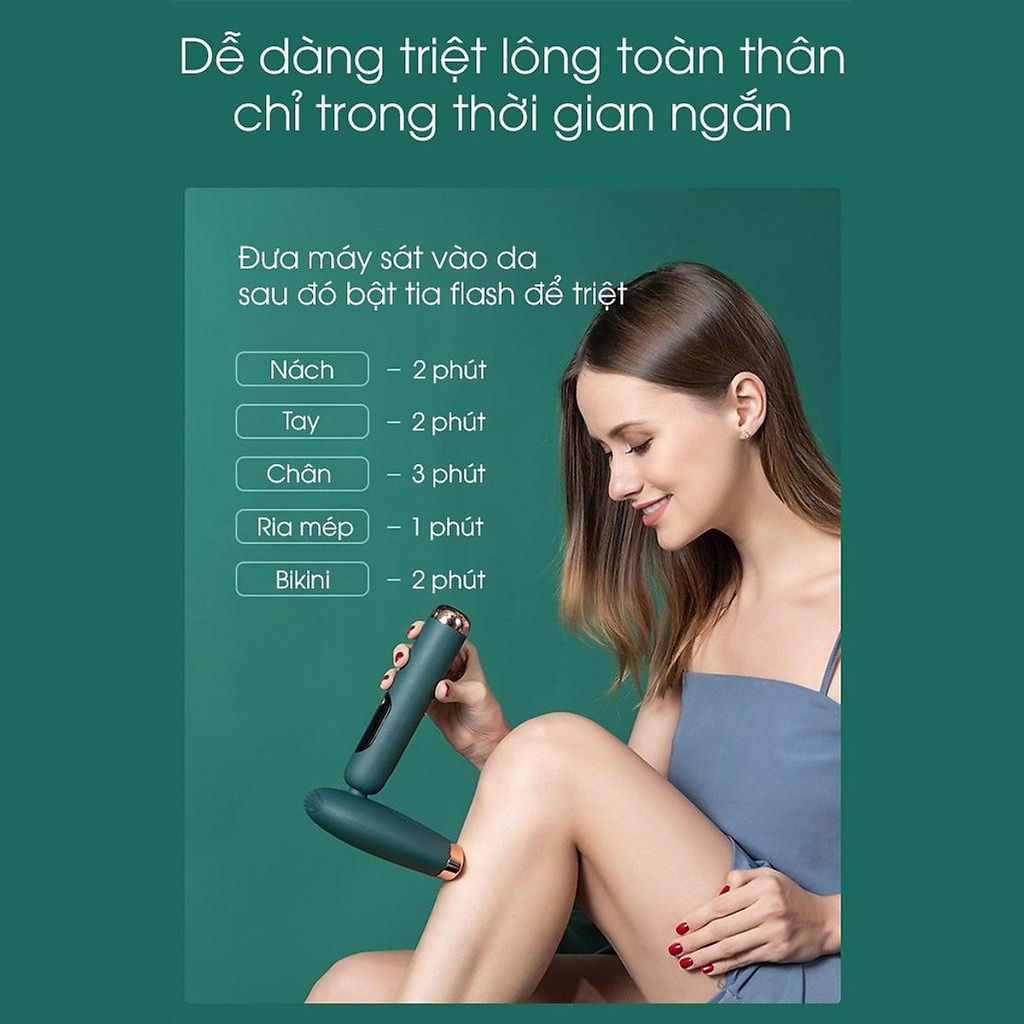 Máy triệt lông băng lạnh LUNA ICEICOOL,  Máy triệt lông cao cấp điều trị viêm nang lông, Tặng máy uốn mi cao cấp