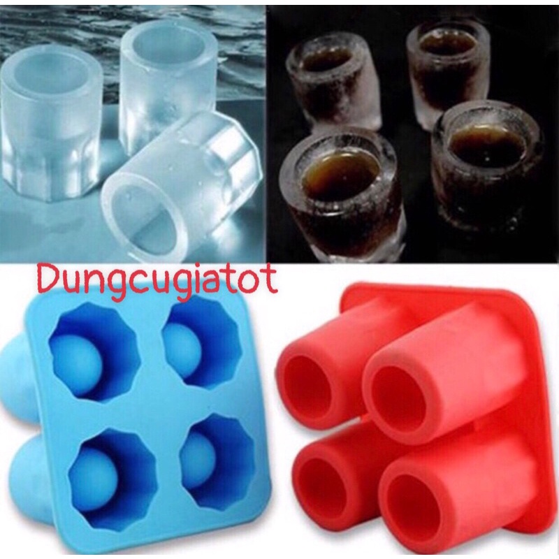 Khuôn silicon thạch 4 cốc