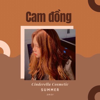 THUỐC NHUỘM TÓC MÀU CAM TƯƠI ÁNH ĐỒNG KHÔNG TẨY ĐỘC QUYỀN (kèm trợ nhuộm, găng tay)