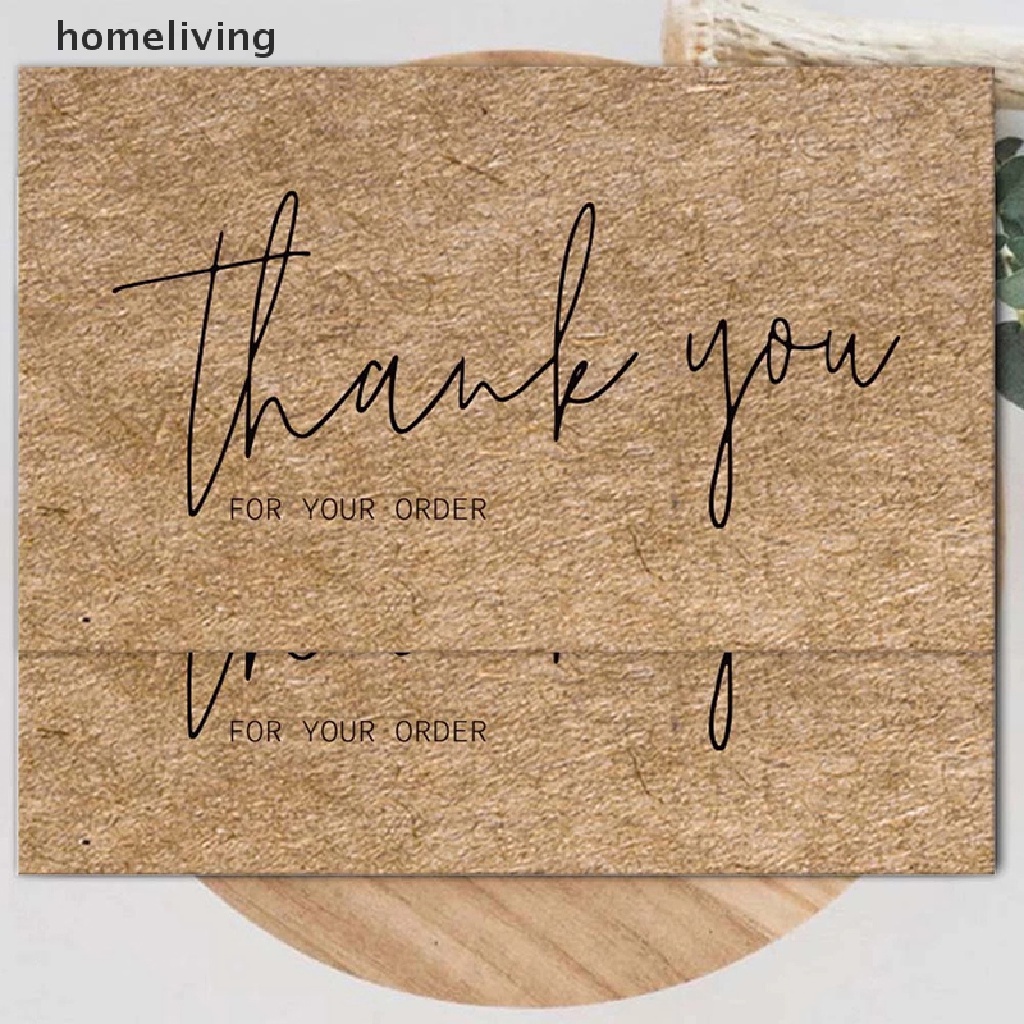 Set 30 Tấm Thiệp Giấy In Chữ Thank You for Your Order Xinh Xắn Thẻ