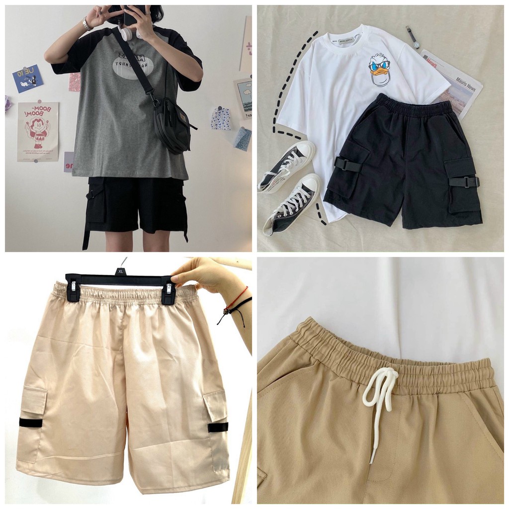 Quần Short KAKI ngố Túi Hộp Unisex - QS03