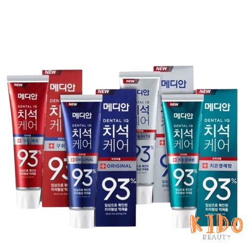 Kem Đánh Trắng Răng Thơm Miệng Median Dental Iq 93% Hàn Quốc 120g (Trắng | Đỏ)