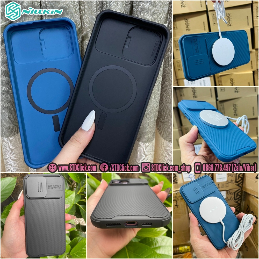 ỐP LƯNG IPHONE 14 PRO MAX NILLKIN CAMSHIELD PRO MAGNETIC NILLKIN HỔ TRỢ SẠC KHÔNG DÂY NAM CHÂM CHÍNH HÃNG