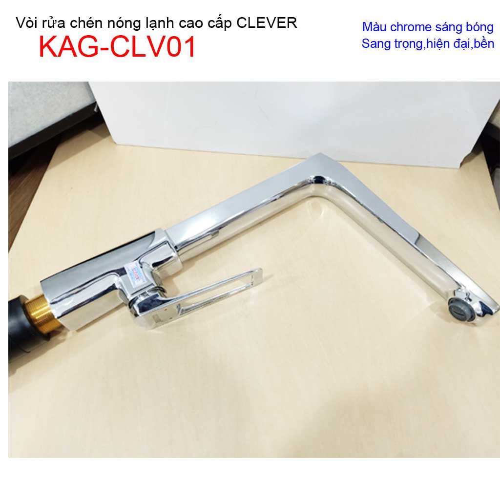 Vòi rửa chén bát KAG-CLV01, Vòi Clever nóng lạnh, vòi bếp nóng lạnh chậu rửa chén Clever