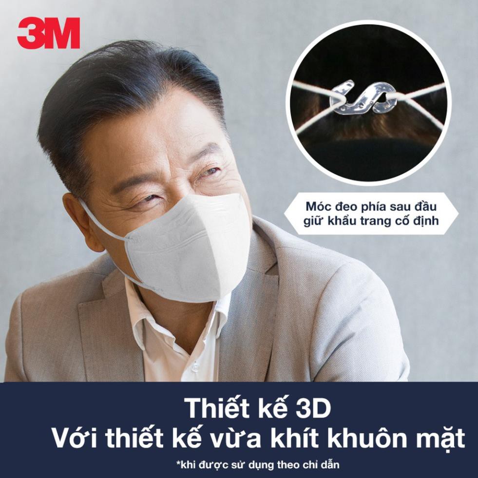 Khẩu Trang 3M 9013 đạt chuẩn KF94, Kháng khuẩn và Ngăn ngừa bụi mịn PM2.5 Màu Trắng, thiết kế không đau tai- Modife Shop