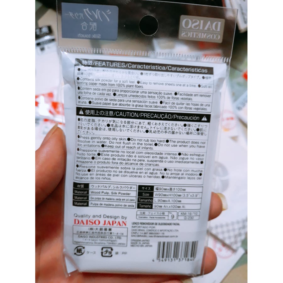 Giấy Thấm Dầu Daiso Gói 100 Tờ