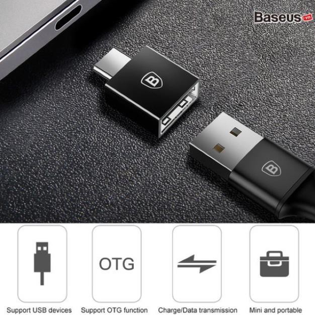 Đầu chuyển OTG USB Type C sang USB Full size Baseus