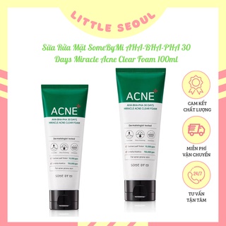Sữa rửa mặt somebymi aha-bha-pha 30 days miracle acne clear foam 100ml