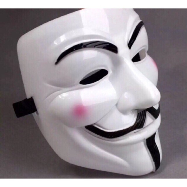  Mặt nạ hacker Anonymous Trắng  Amã DG