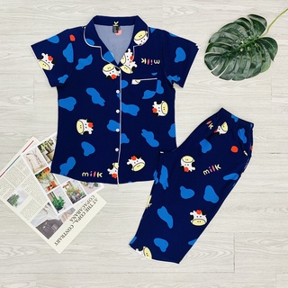 Đồ Bộ Pijama Lửng Chất LỤA Thái f21- SIÊU MÁT