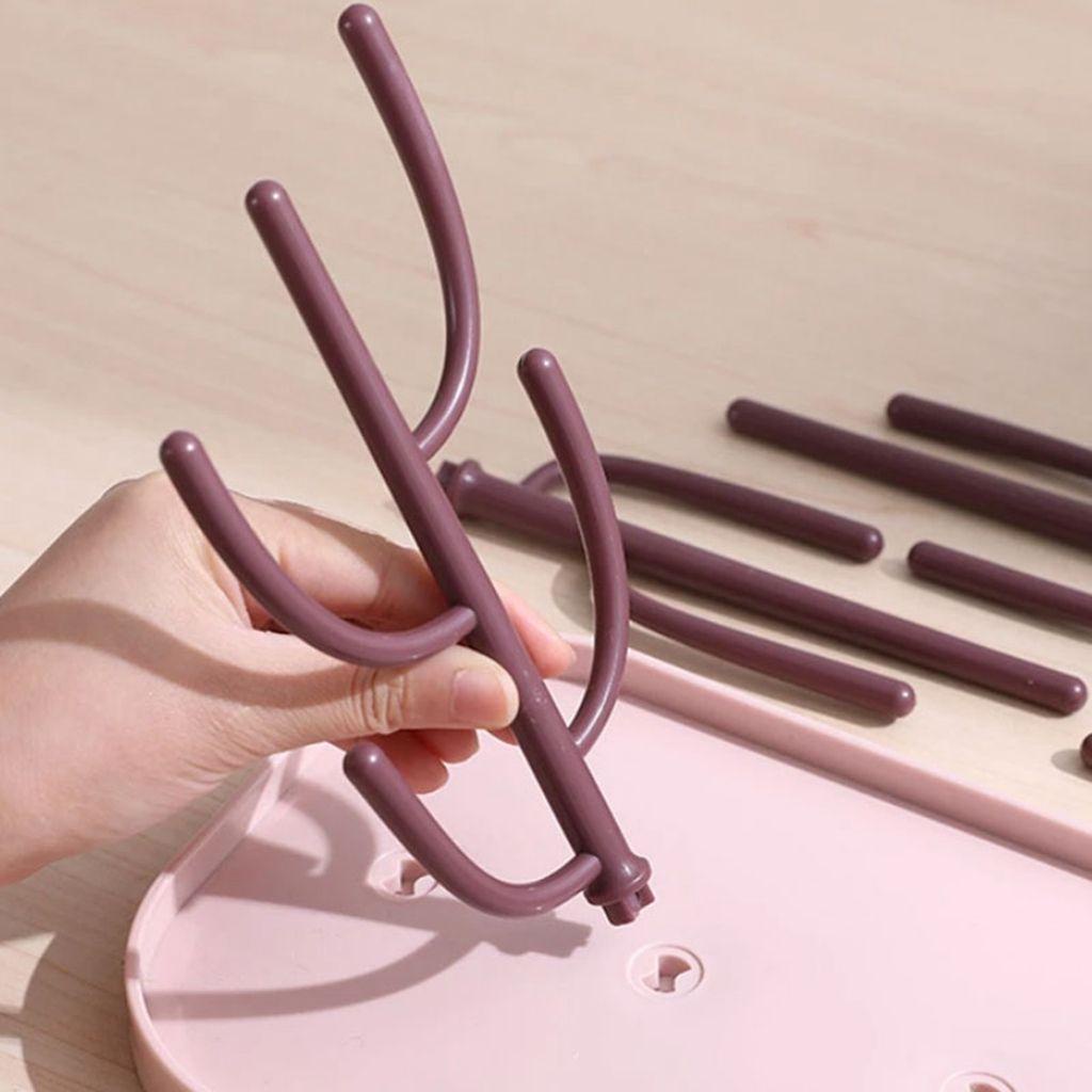 IVORY Giá Đỡ Bình Sữa Em Bé Chất Liệu PP + 4 Giá Đỡ Có Thể Tháo Rời Cấp Thực Phẩm