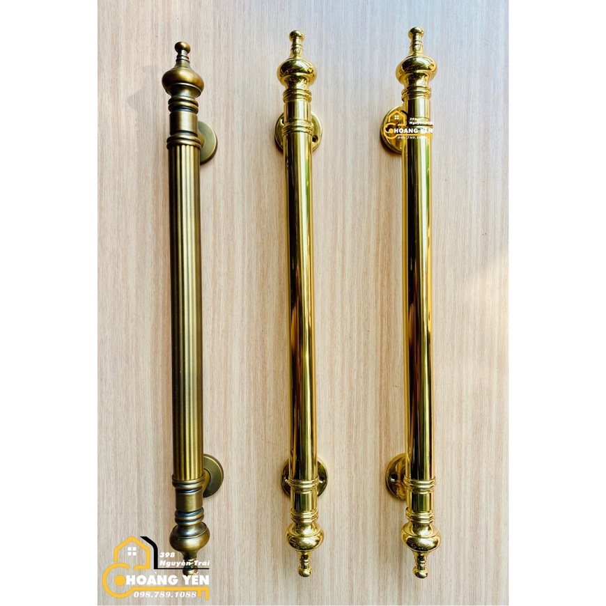Tay nắm cổng, tay nắm cửa bằng đồng đúc dài 57cm nặng 1.6kg