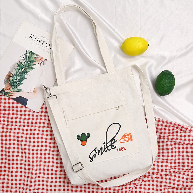 TÚI TOTE, TÚI VẢI ĐEO VAI NỮ SMILE 1882 SIZE TO ĐỰNG A4 TN78