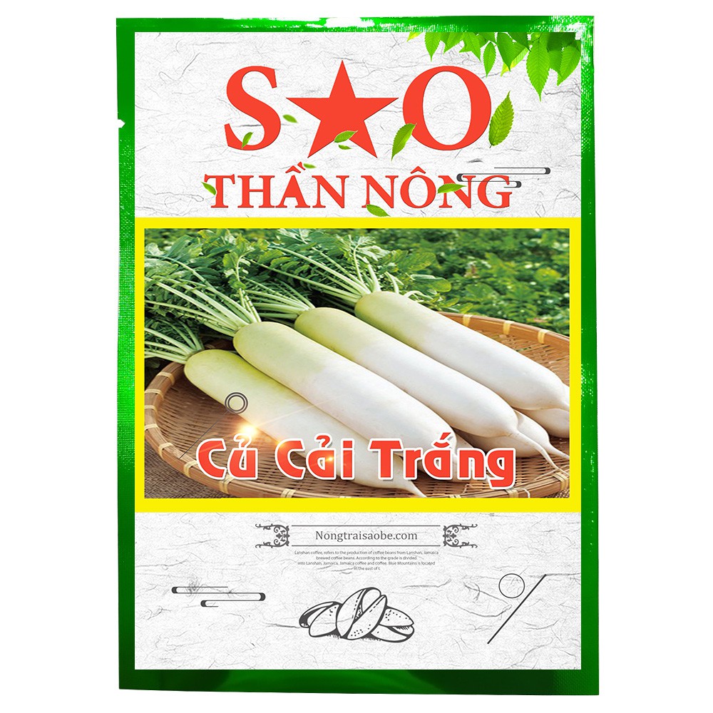 [Mã LT50 giảm 50k đơn 250k] Hạt giống Củ Cải Trắng cao sản củ to Sao Thần Nông