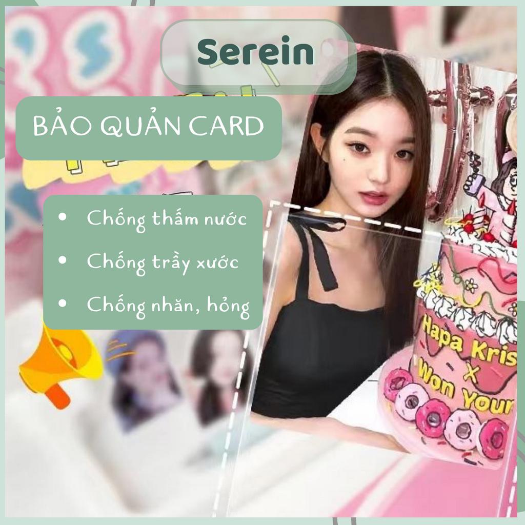 Sleeve bọc card lưu trữ thẻ bài ảnh idol SEREIN set 25 túi đựng card thẻ bài văn phòng phẩm phong cách Hàn Quốc