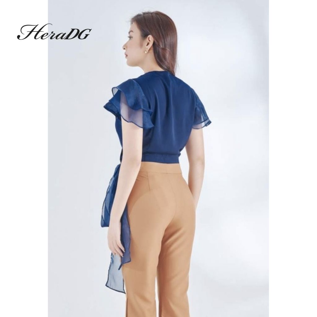 Áo sơ mi lửng buộc nơ eo HeraDG - SAKBA014