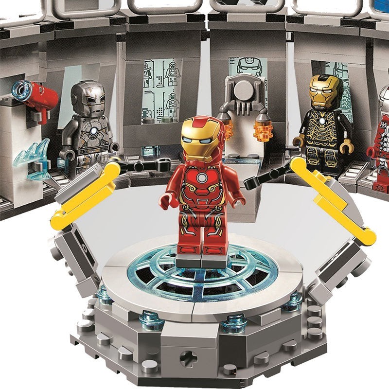 Mô Hình Lắp Ráp Lego Biệt Đội Siêu Anh Hùng Marvel Avengers 4 Iron Man Mech Showroom 76125