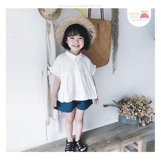 Set áo trắng quần xanh cho bé