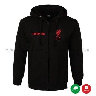 [CÓ CLIP ÁO THẬT] Áo Khoác Đen Đội Bóng Liverpool Logo Đỏ