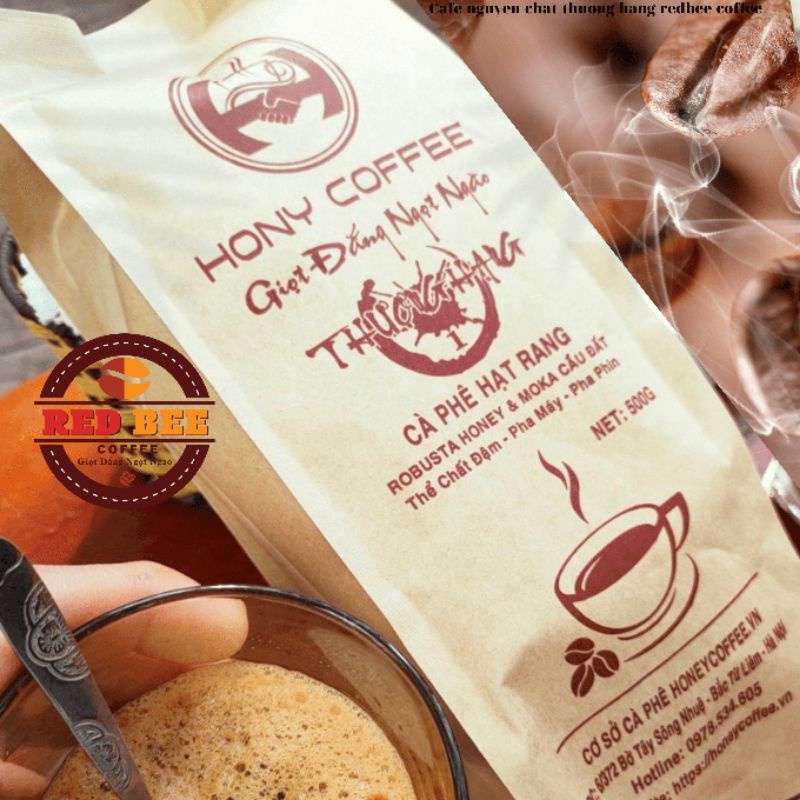 Cà phê Robusta Honey và Moka nguyên chất rang mộc 100%  dùng pha phin pha máy