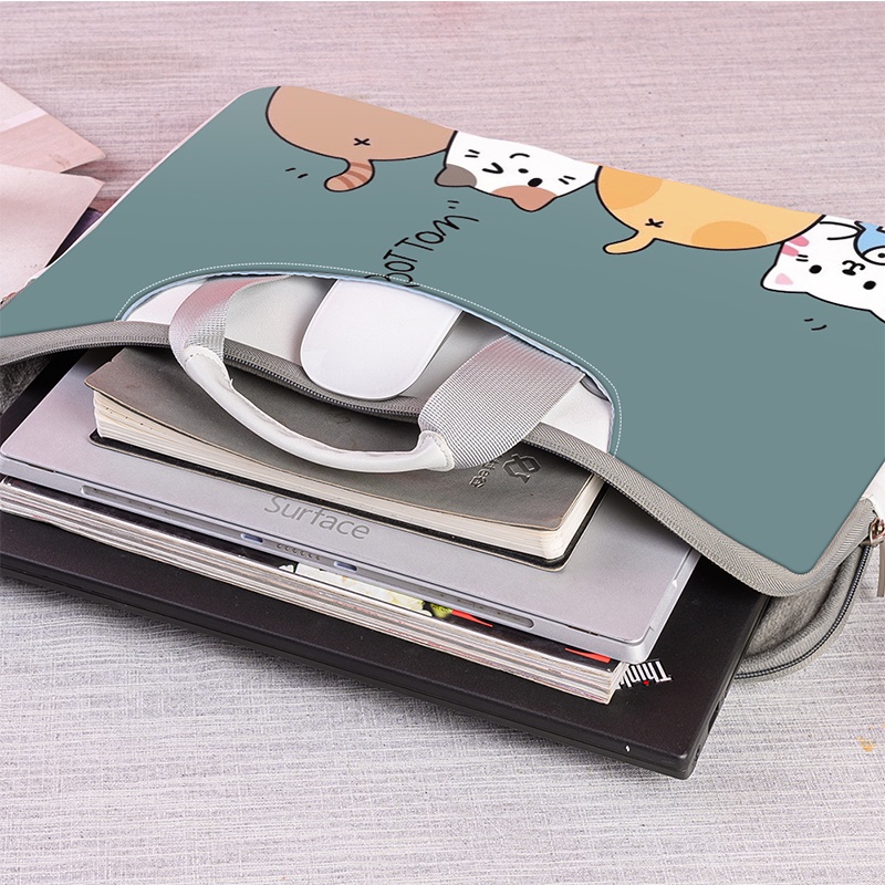 Túi đựng laptop in họa tiết hoạt hình sức chứa lớn phù hợp cho laptop 13.3/14.1/15.6/16.1/17.3 inch