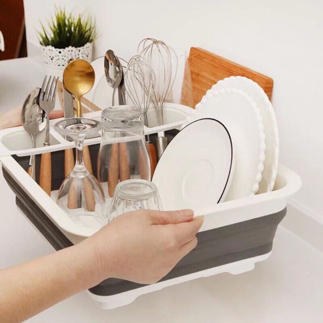 Khay để chén bát gấp gọn