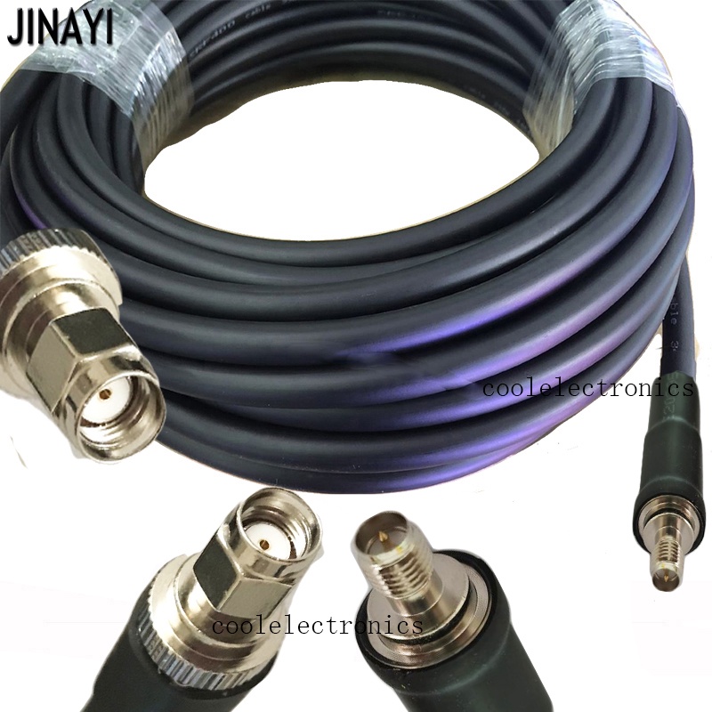 LMR400 RP-SMA Nam Đến RP-SMA Nữ Pin Kết Nối RF Coax Pigtail Ăng Ten Cáp LMR-400 Ham Radio 1 / 2 / 3 