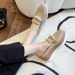 Giầy sục nữ đế bánh mì chất da lộn mềm
