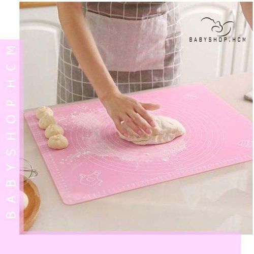 Tấm lót silicon nhào bột, cán bột, cuốn bánh làm bánh chống dính 65x45cm