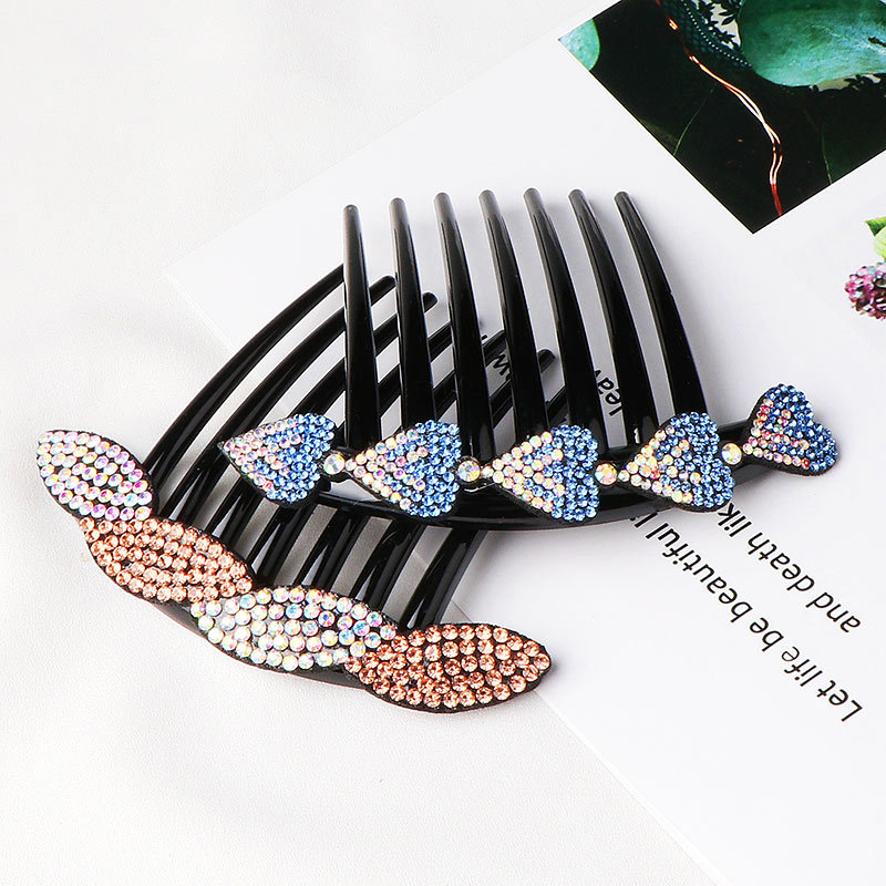 Lược Cài Tóc Đính Đá 7 Răng Thời Trang Hàn Quốc Cho Nữ