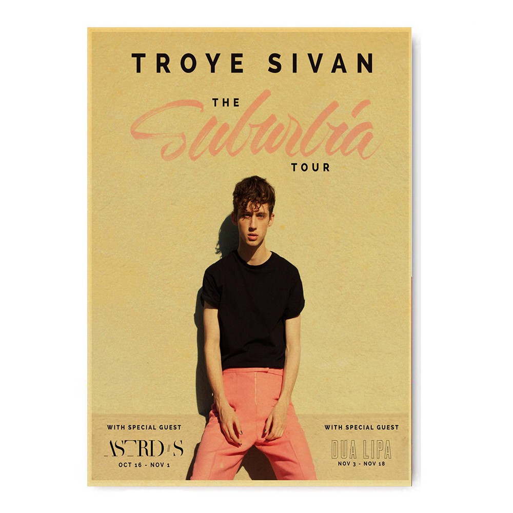 Poster Treo Tường Trang Trí Nội Thất In Chữ Tell Me Why singer Troye Sivan