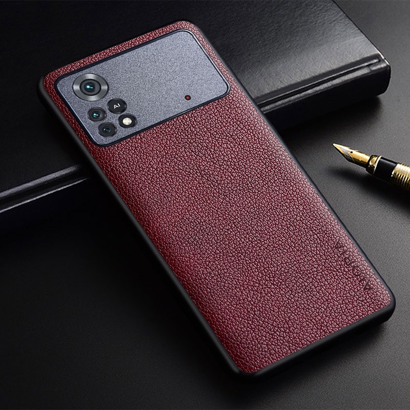 Ốp Bao Da Điện Thoại pu Mỏng Chống Mài Mòn Cho xiaomi poco x4 pro 5g nfc m4 pro 4g Ốp