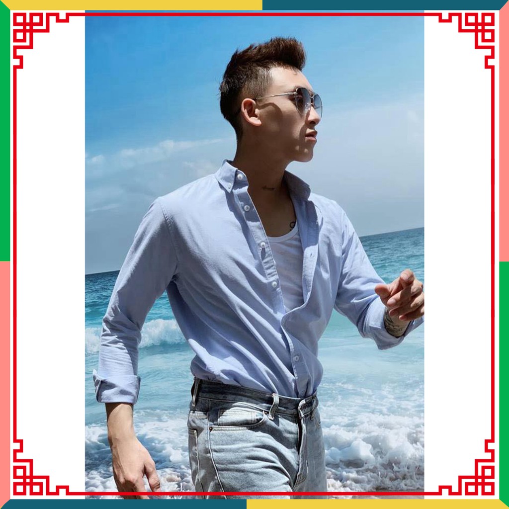 Áo Sơ Mi Nam Oxford dài tay cotton AH4159 màu xanh "chất" cho các quý ông [Thời trang nam cao cấp] | BigBuy360 - bigbuy360.vn