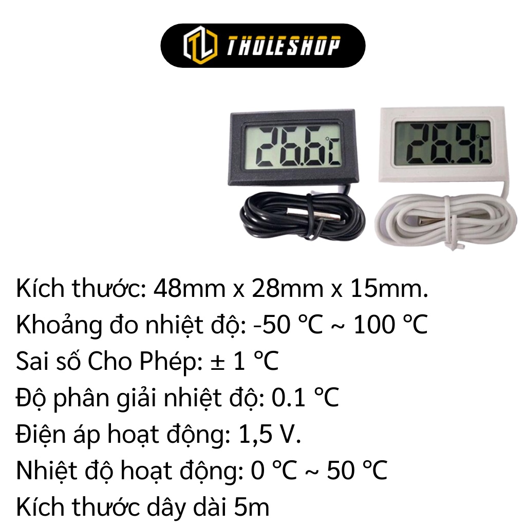 Đo Nhiệt Độ Môi Trường, Nước Nóng - Nhiệt Kế Điện Tử TPM-10 Hiển Thị Màn hình Led 8830