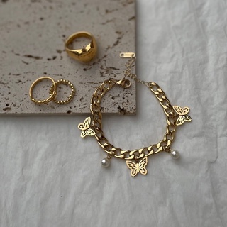 Vòng Tay Chain Butterfly Thép Không Gỉ