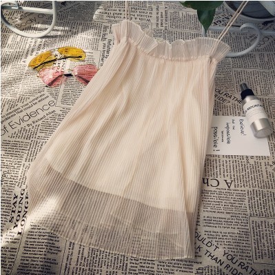 Áo Voan Hai Dây Xếp Ly Nhỏ Xinh Dễ Phối Đồ Thời Trang Mùa Hè Phong Cách Mới Cho Bạn Gái ML616