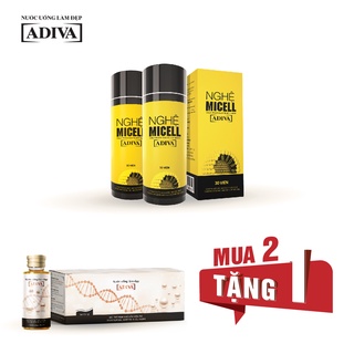 Combo 02 hộp nghệ micell adiva 30 viên/hộp- tặng 1 collagen adiva