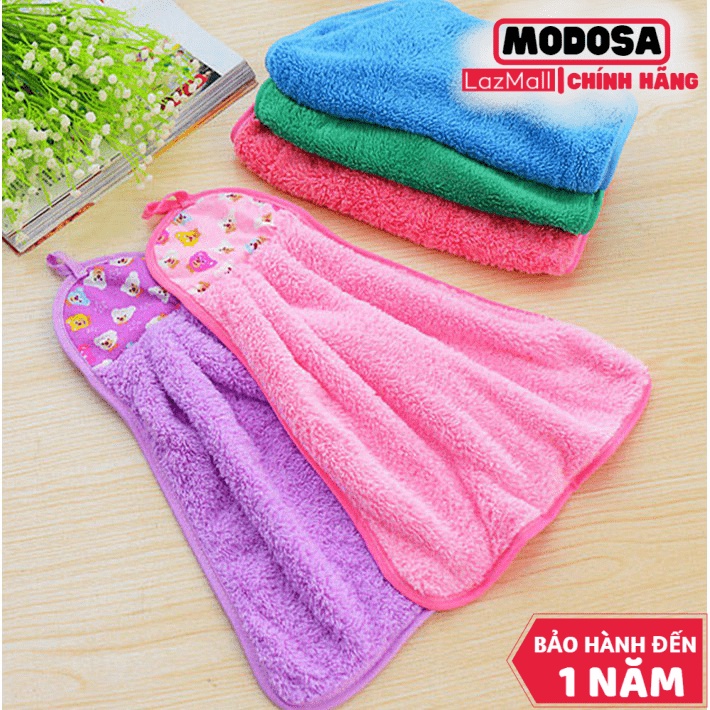 Combo 5 Khăn Lau Tay Nhà Bếp Vouller Có Móc Treo - Khăn Lau Đa Năng - Khăn Lau Chùi Đa Năng 2 Mặt Thấm Hút Nhanh