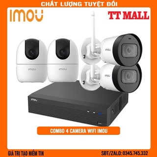 Trọn bộ hệ thống camera wifi không dây imou độ nét 4.0mp - cắm là chạy