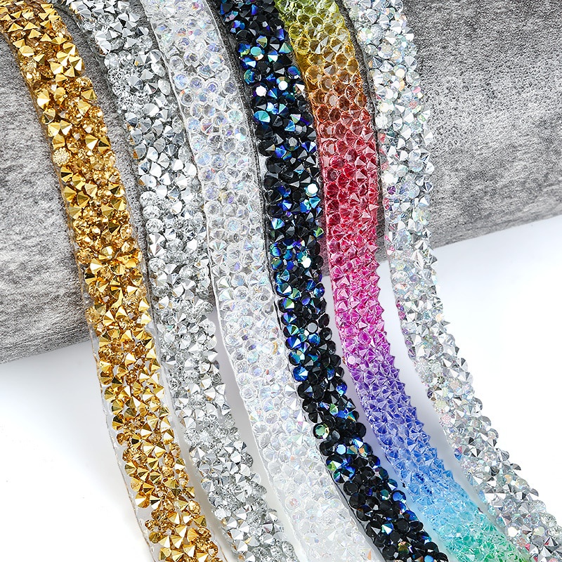 Cuộn Dây Ruy Băng Đính Đá 10 / 15mm Dùng Trang Trí