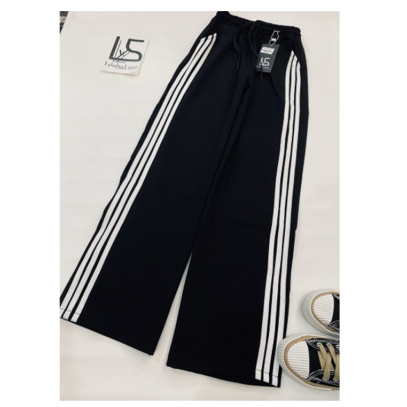 Quần 3line Ống Rộng Nam Nữ Unisex - Chất Umi Cao Cấp , Quần Ống Suông Phối 3 Sọc Trắng Phong Cách Thể Dục - MAY Fashion