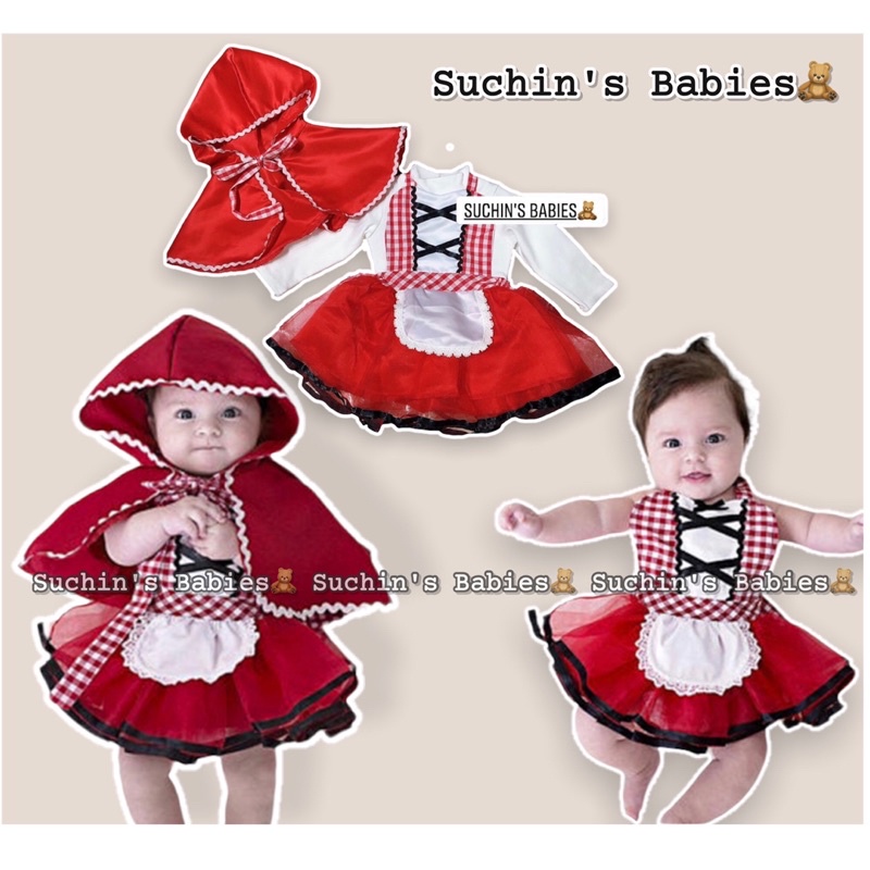 Set váy yếm kèm áo choàng Noel cho bé Suchin