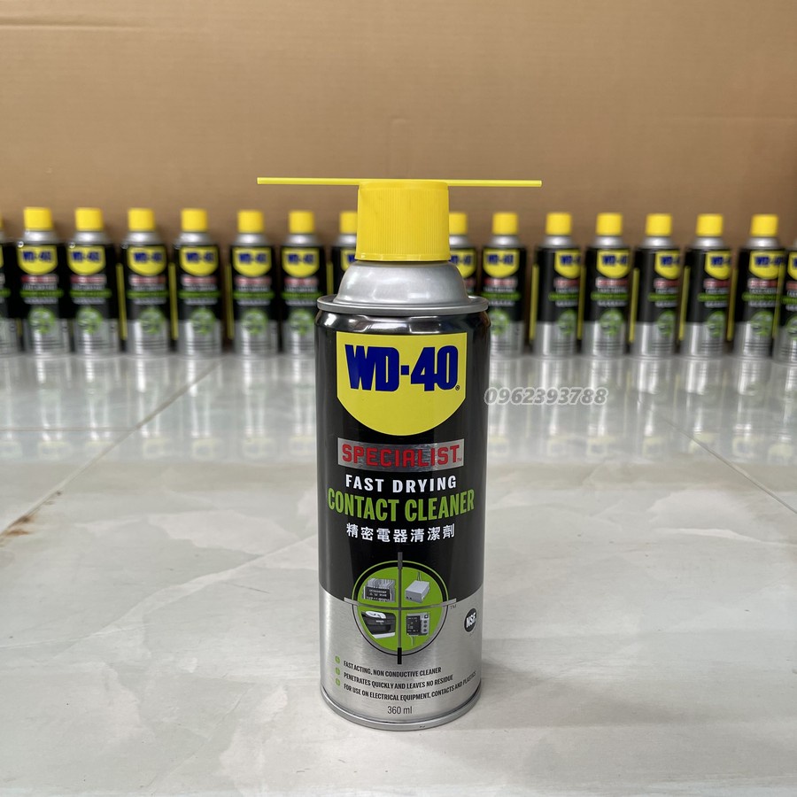 Vệ sinh mạch điện WD-40, làm sạch khô nhanh bo mạch điện tử WD40 Contact Cleaner 360ml