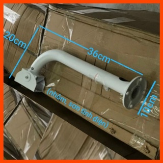 Chân đế cong L dài 40CM bằng nhôm lắp vào tường, trần nhà hoặc treo trụ điện để lắp đặt CAMERA